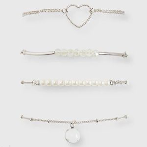 Faux Pearl Bracelet 4 pack set